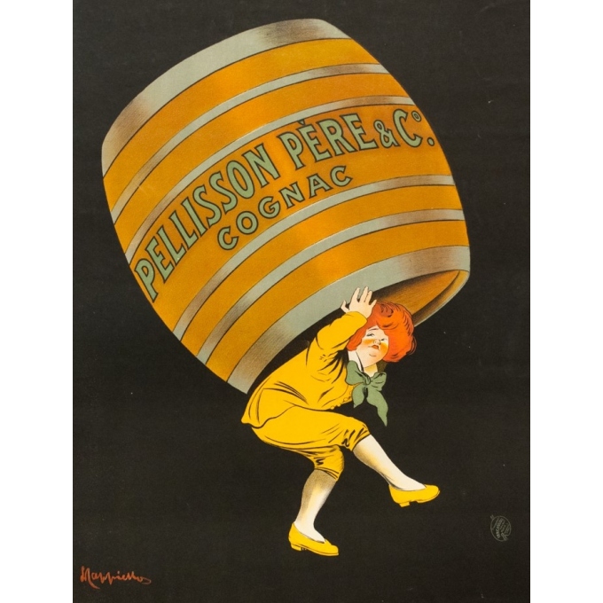 Affiche ancienne de publicité - Leonetto Cappiello - 1907 - Cognac Pellisson - 118 par 78.5 cm - 2