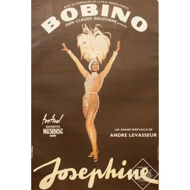 Vintage exhibition poster - Guy. Ventouillac - Circa 1970 - Bobino Joséphine - 46.3 by 30.7 inches