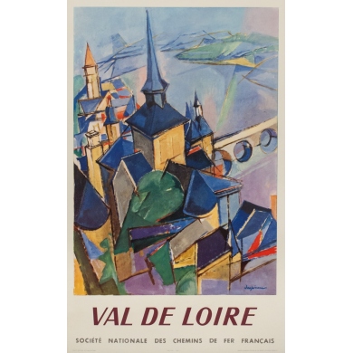 Vintage travel poster - Despierre - 1957 - Val De Loire - 39 by 24 inches