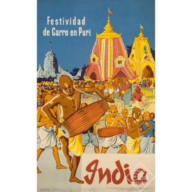Vintage travel poster Anonyme 1957 - Festival de Chars à...
