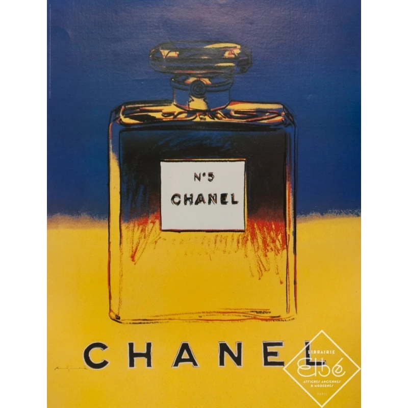 Original poster Chanel n°5 pink and blue - 67 x 47 inches