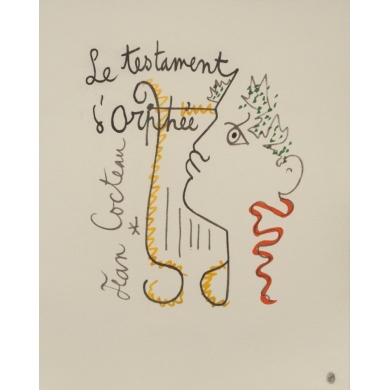 Vintage exhibition poster by Jean Cocteau - Le Testament...