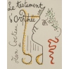 Affiche ancienne d'exposition - Jean Cocteau - Le Testament D'Orphée - 45 par 36 cm - 2