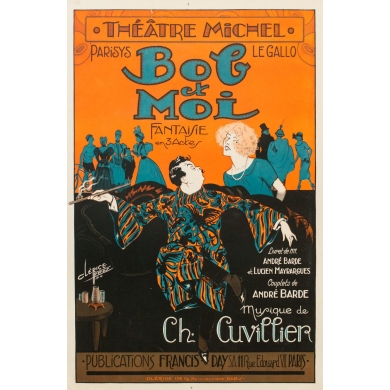 Affiche ancienne  de Clérice Frères de 1924 pour la pièce...