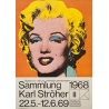 Affiche ancienne d'exposition - Andy Warhol - 1968 - Marylin Monroe Pop Art 1968 1969 - 84 par 63 cm