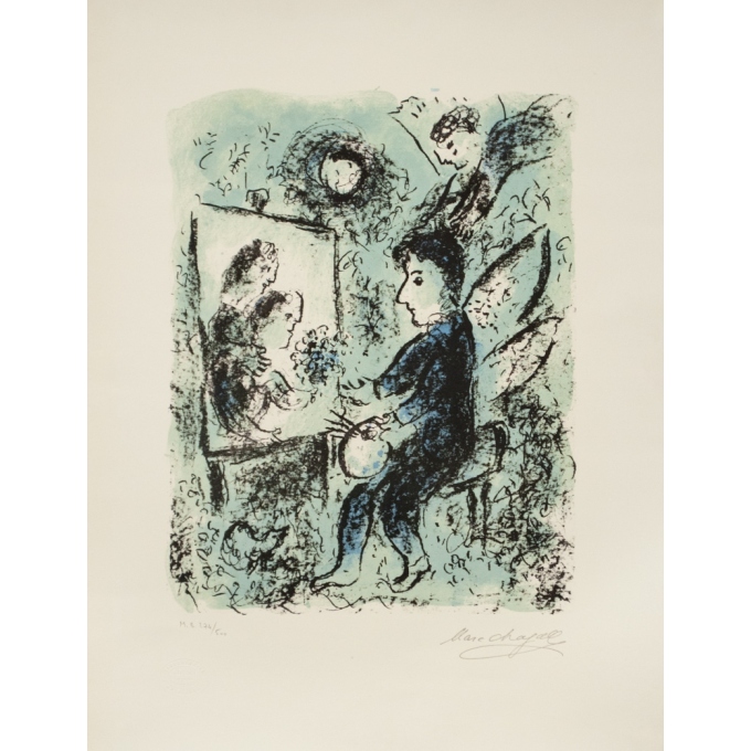 Affiche ancienne d'exposition - Marc Chagall - Marc Chagall - 62.5 par 48 cm