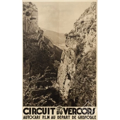 Vintage travel poster Circa 1920 - Circuit Du Vercors