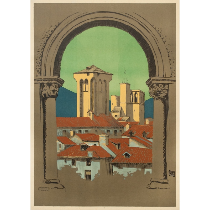 Affiche ancienne originale - Hallo - 1926 - Blesle Avant La Lettre - 102 par 71 cm