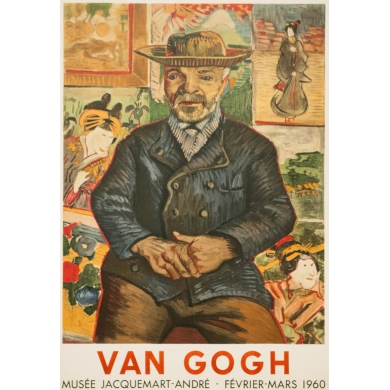 Affiche ancienne d'exposition - De Van Eyck - 1935 - A Bruegel Exposition Orangeries Des Tuileries 1935 - 72.5 par 48 cm