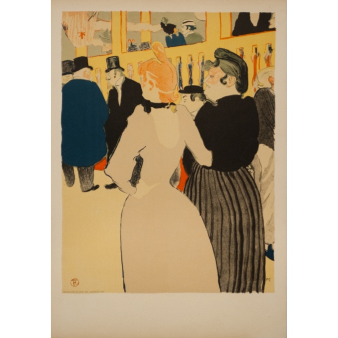 Affiche ancienne d'exposition - Toulouse Lautrec - 1954 - Exposition De Nice 1954 - 68 par 47 cm