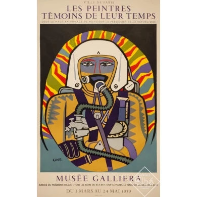 Vintage exhibition poster - A.Lhote - 1959 - Exposition Les Peintres Témoins De Leur Temps Musée Galliera - 29.7 by 18.7 inches