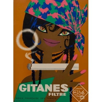 Affiche ancienne de publicité - Lefor Openo - Circa 1960 - Lefor openo Gitanes 1960 - 33.5 par 24.5 cm