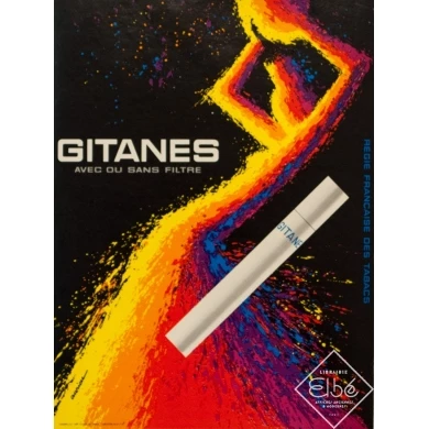 Vintage advertising poster - Auriac - 1990 - Gitanes - 13 by 9.6 inches