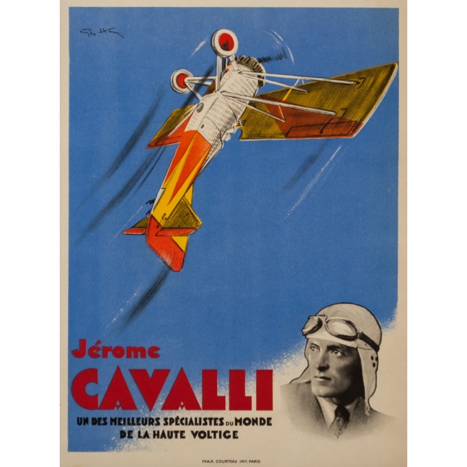 Affiche ancienne d'exposition - Géo Ham - 1938 - Jérome Cavalli 1938 - 39.5 par 29.5 cm