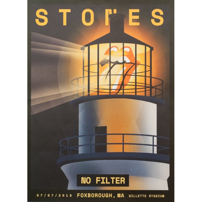 Sérigraphie originale - 2019 - Stones no filter - 57 par 42 cm