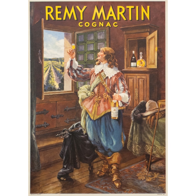 Vintage advertising poster - Circa 1925 - Cognac Remy Martin - 18.1 by 13.2 inches