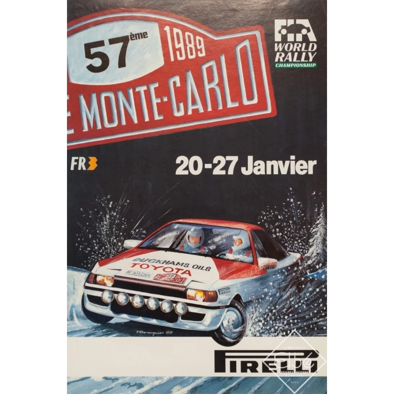 Vintage advertising poster - Pascarel - 1980 - 24h du Mans - 20.7 by 15 inches