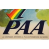 Vintage travel poster - 1949 - Volez par le Rainbow vers les USA PAA - 39.8 by 24.8 inches - 3