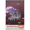 Affiche ancienne de voyage - Otto Nielsen - 1958 - Africa by SAS Scandinavian Airlines System - 100 par 62 cm