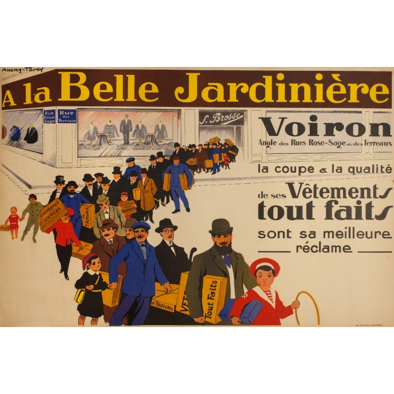 Vintage advertising poster - Andry Tarcy - Circa 1930 - A la Belle Jardinière - 39.8 by 31.5 inches
