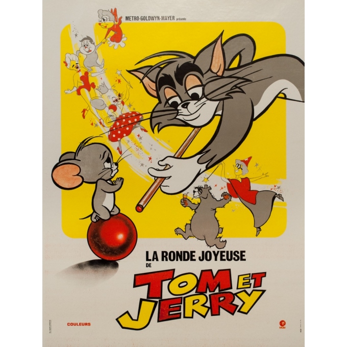 Original vintage movie poster - MGM - 1970 - Tom Et Jerry La Ronde Joyeuse - 31.5 by 23.8 inches