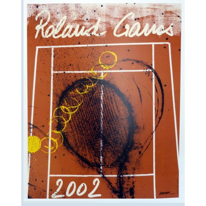 Original poster of Roland Garros 2002 by Arman. Elbé Paris.