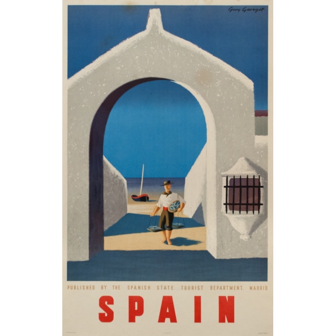 Vintage travel poster - Guy Georget - Circa 1960 - Spain - 39.4 by 24.4 inches