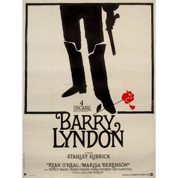 Affiche ancienne de cinéma - Juineau Bourduge - 1975 - Barry Lyndon 2eme tirage - 160 par 120 cm