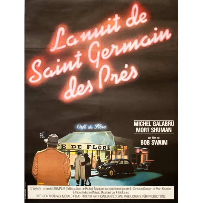 Affiche ancienne de cinéma - Milet - 1977 - La nuit de Saint Germain-des-Prés - 160 par 120 cm