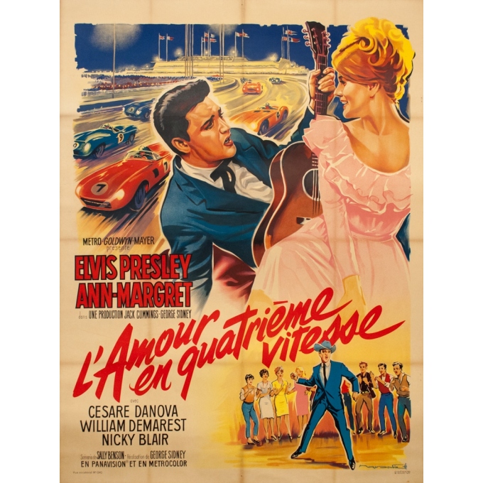 Affiche ancienne du film L'amour en quatrième vitesse 1964