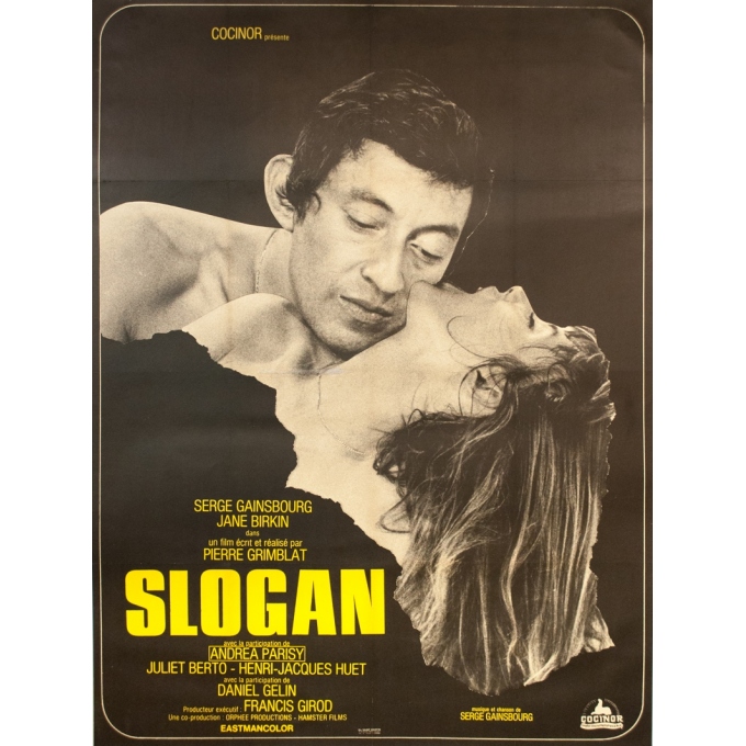 Affiche ancienne de cinéma - 1969 - Slogan - 160 par 120 cm