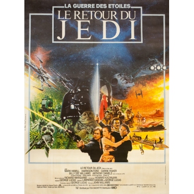 Vintage movie poster Le Retour Du Jedi from 1983