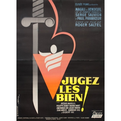 Original vintage movie poster - J.Kouthachy - 1960 - Jugez Les Bien - 63 by 47.2 inches