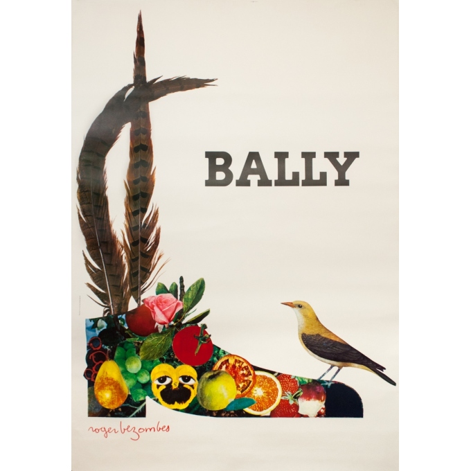 Vintage advertising poster - Roger Bezombes - Circa 1980 - Bally - 65 by 47.2 inches