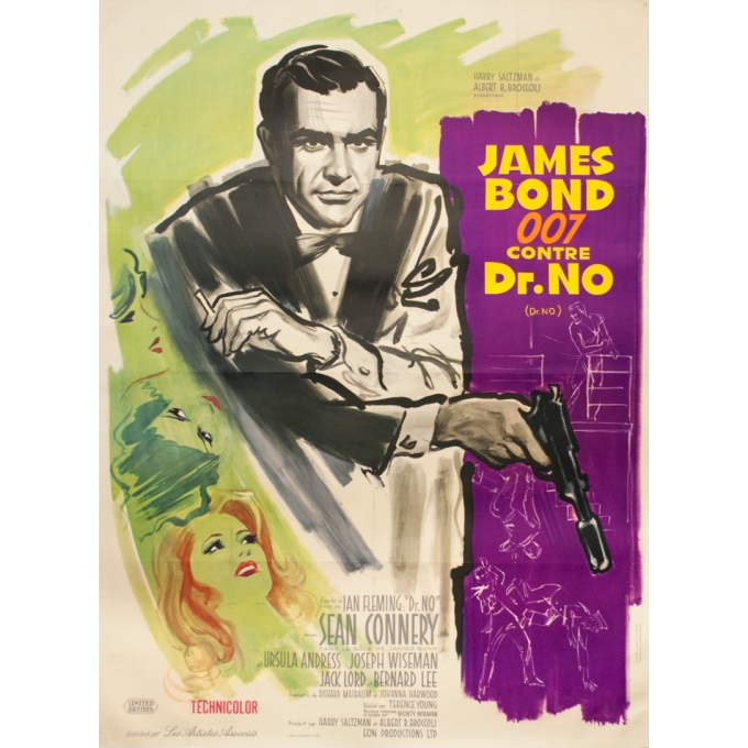 James Bond 007 contre Dr.No (1962)  Affiche oriiginale - 120 cm x 160 cm