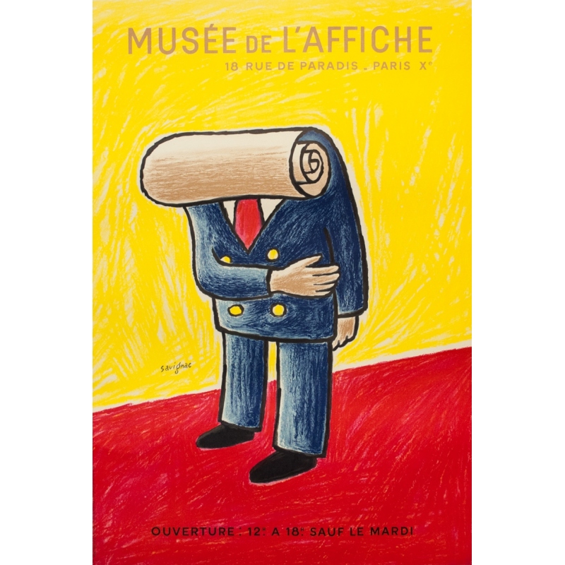 Affiche ancienne d'exposition - Savignac - 1978 - Musée De L'Affiche - 111 par 75 cm