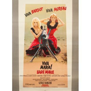Original vintage movie poster - Les Artistes Associés - 1965 - Viva Maria - 63 by 47.2 inches
