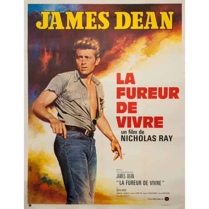 Affiche ancienne de cinéma - Mascii - 1970 - La Fureur De Vivre Retirage - 160 par 120 cm