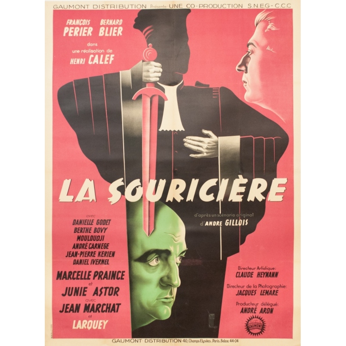 Affiche ancienne de cinéma - Romano - 1949 - La Souricière - Justice - 160 par 120 cm