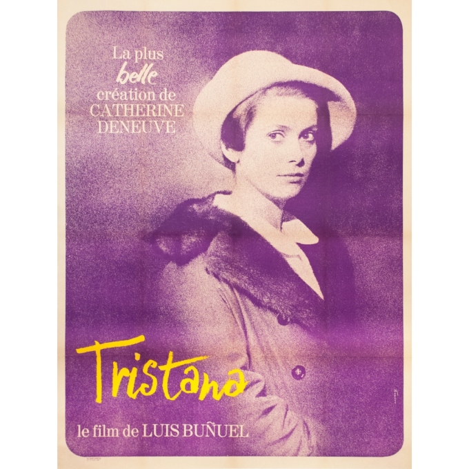 Affiche ancienne de cinéma - Ferracci - 1970 - Tristana Catherine Deneuve - 160 par 120 cm
