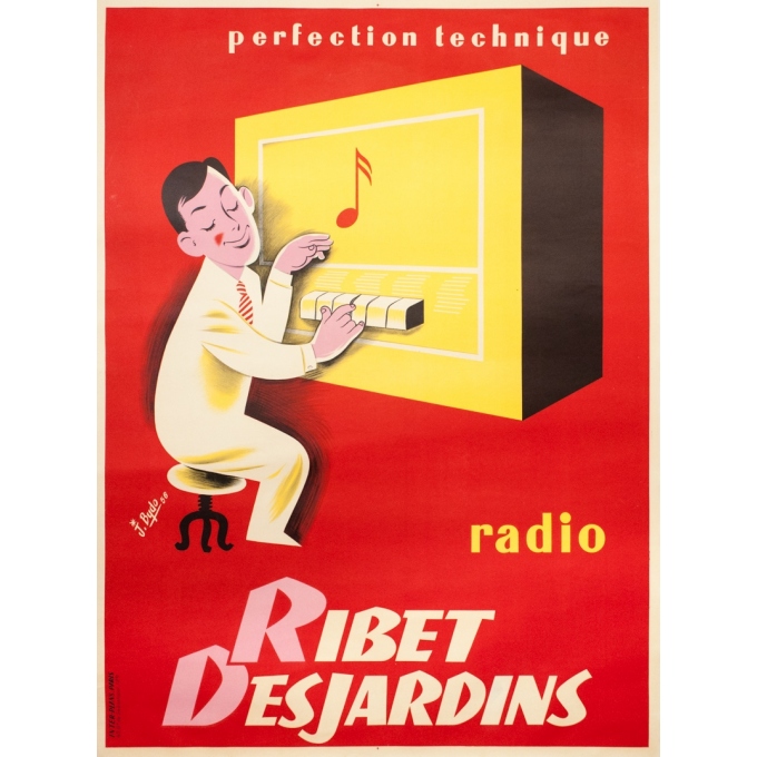 Affiche ancienne de publicité - J.Bydo - 1956 - Ribet Desjardins - 161 par 119 cm