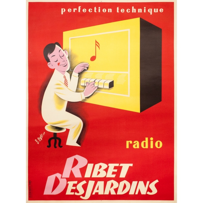 Vintage advertising poster - J.Bydo - 1956 - Ribet Desjardins - 63.4 by 46.8 inches