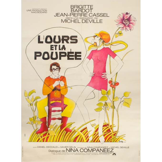 Original vintage movie poster - Cinety - 1970 - L'Ours Et La Poupée - 63 by 47.2 inches