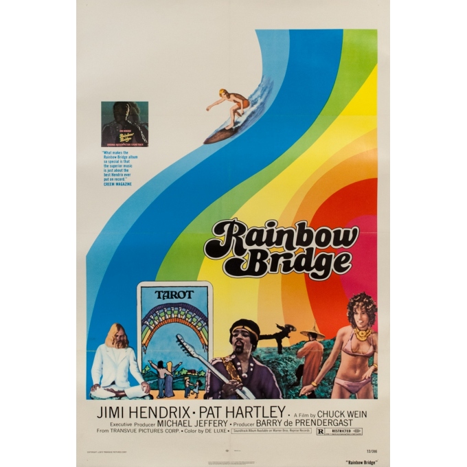 Affiche ancienne de cinéma - 1972 - Rainbow Bridge - 104 par 70 cm