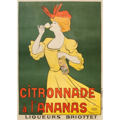 Vintage advertising poster - Capiello - Circa 1900 - Citronade À L'Ananas - 53.9 by 38.2 inches