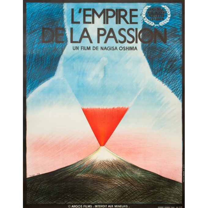 Affiche ancienne du film L'Empire De La Passion - Nagisa Oshima par Topor de Circa 1980