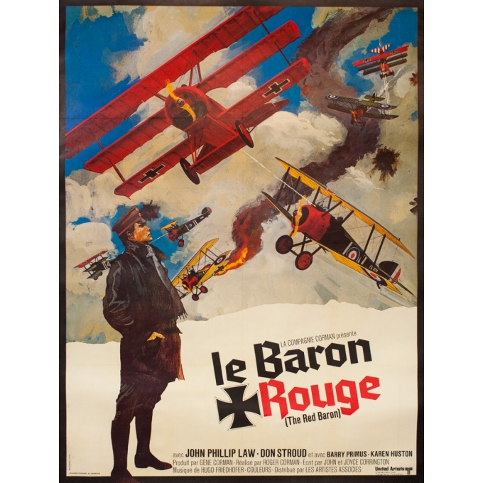 Affiche ancienne de cinéma - 1971 - Le Barron Rouge - 160 par 120 cm