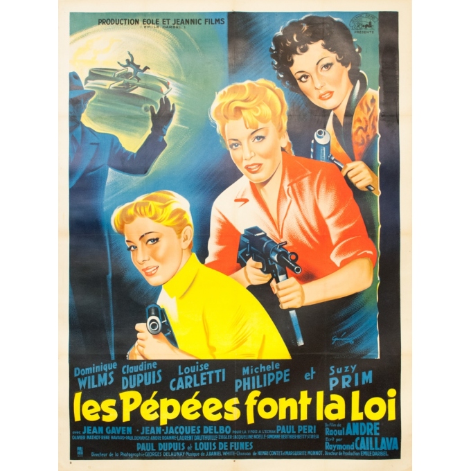 Affiche ancienne de cinéma - Grinson - Circa 1950 - Les Pépées Font La Loi - 160 par 120 cm