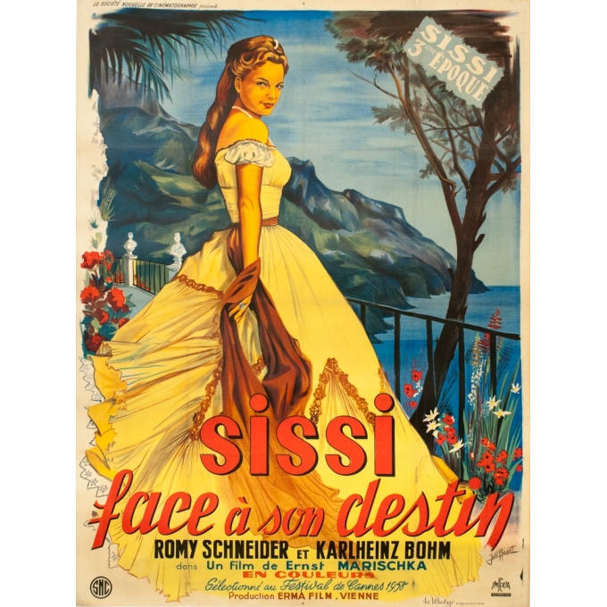 Affiche ancienne de cinéma - Joelle Marquet - Circa 1960 - Sissi L'Impératrice - Face à son Destin - 160 par 120 cm