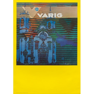 Vintage travel poster - Circa 1970 - Varig - 33.3 by 23.6 inches